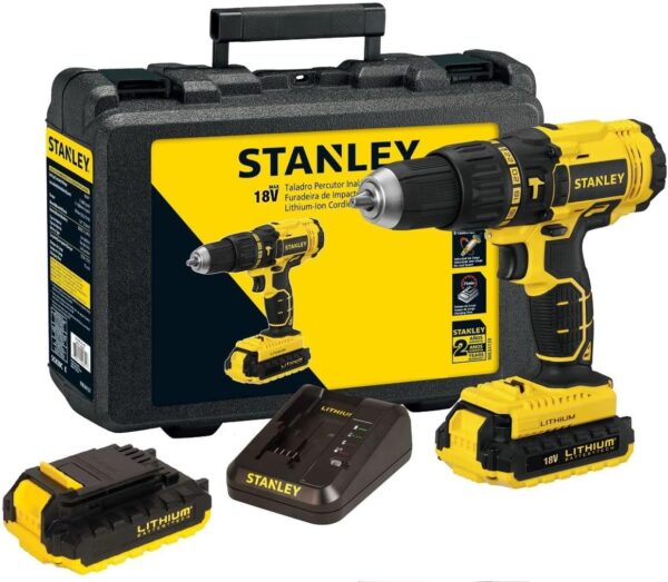 STANLEY Cordless Battery Drill 18V 1.5Ah 2 x Li-Ion